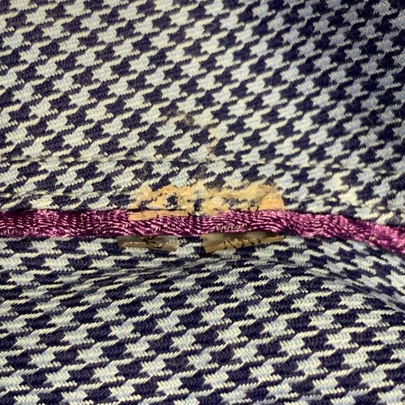 BUGATCHI UOMO Size XL Blue Navy Stripe Cotton Spread Collar Long Sleeve Shirt - Picture 5 of 7